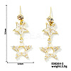 Copper Hollow Zirconia Pentagram Earrings XV4508-2-1