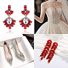 100Pcs 10 Style Flower/Horse Eye/Teardrop Sew on Rhinestone RGLA-GF0001-14B-4