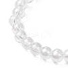 Glass & Shell Pearl Beaded Stretch Bracelets for Women BJEW-JB12693-02-4