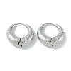 Texture Rings Brass Hoop Earrings for Women EJEW-H006-06B-P-1