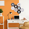 8Pcs 4 Colors Hexagon Sound-absorbing Felt Board AJEW-FG0004-70-6
