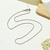 1.5mm Rack Plating Brass Box Chain Adjustable Slider Necklaces for Women Men MAK-L044-35P-3
