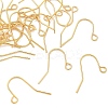SHEGRACE Brass French Hooks with Loop XGR0002G-02G-1