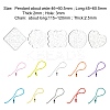 40Pcs 10 Style Acrylic Transparent Blank Pendants with Glitter DIY-CJC0002-013-3
