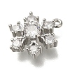 Rack Plating Brass Micro Pave Cubic Zirconia Pendants KK-M014-10A-P-2