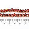 Half Plated Electroplate Transparent Glass Beads Strands EGLA-E060-02A-HP07-4