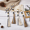 Crafans 4Pcs 2 Style Senior Year Theme Hemp Rope Tassels Pendant Decorations HJEW-CF0001-17-5