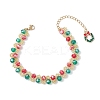 Christmas Glass & Glass Seed Beaded Bracelets for Women BJEW-MZ00228-2