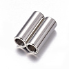 Tarnish Resistant 304 Stainless Steel Magnetic Clasps with Glue-in Ends STAS-K006-07C-2