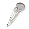 304 Stainless Steel Snap Hair Clip Finding STAS-B126-01C-P-1