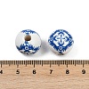 Spray Painted Wood European Beads WOOD-F017-08A-3