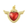Rack Plating Brass Enamel Pendants KK-S380-33G-B-1