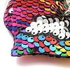 PVC Reflective Sequin Heart Pendant Keychain KEYC-L033-01P-04-2