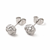 Non-Tarnish 304 Stainless Steel Flower Stud Earrings for Women EJEW-C004-10P-1