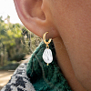 1 Pair Plastic Pearl Dangle Hoop Earrings EJEW-FI0002-23-4