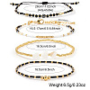 4Pcs 4 Styles Glass Seed Bead Stretch Bracelet Set FG0392-1-3