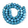 Frosted Opaque Glass Beads Strands GLAA-T032-P8mm-MBB13A-2