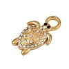 304 Stainless Steel with Rhinestone Pendants STAS-G363-06G-2