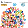 200Pcs Transparent Stripe Resin Beads RESI-SP0001-45-2