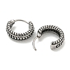 316 Surgical Stainless Steel Hoop Earrings EJEW-D096-09L-AS-2