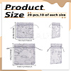 20Pcs 2 Styles Heart Printed Organza Bags OP-LP0001-04-2
