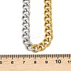 7.5MM Two Tone 304 Stainless Steel Cuban Link Chain Necklaces NJEW-L470-02GP-3