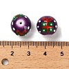 Christmas Theme Baking Paint Glass Beads LAMP-I028-08C-3