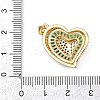 Brass Micro Pave Cubic Zirconia Pendants KK-S526-15G-B-3