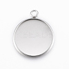Tarnish Resistant 304 Stainless Steel Pendant Cabochon Settings LS-X-STAS-E146-18P-18mm-2