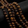 Natural Grade AB Tiger Eye Round Beads Strands G-O047-02-10mm-4