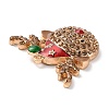 Christmas Zinc Alloy Rhinestone Pendnats LS-PALLOY-K008-02A-KCG-3