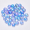 Spray Painted Glass Beads GLAA-R211-04-F04-1