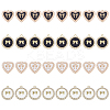 32Pcs 4 Colors Alloy Enamel Pendants FIND-ME0001-45-1