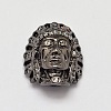 Indian Brass Micro Pave AAA Cubic Zirconia Beads ZIRC-L050-25B-NR-1