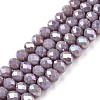 Electroplate Glass Beads Strands EGLA-A044-P6mm-B13-1