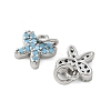 Brass Micro Pave Cubic Zirconia Charms KK-U056-42P-2