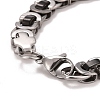 201 Stainless Steel Byzantine Chain Bracelets STAS-E160-06EBP-3
