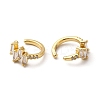 Rack Plating Brass Cubic Zirconia Cuff Earrings EJEW-P226-05G-2
