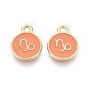Alloy and Enamel Charms ENAM-T021-28D-1