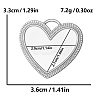 304 Stainless Steel Heart Pendant Cabochon Settings PW-WGB4066-01-2