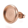 Ion Plating(IP) 304 Stainless Steel Stud Earring Settings STAS-K202-05D-RG-2