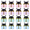 16Pcs 4 Colors Bees Food Grade Eco-Friendly Silicone Focal Beads SIL-DC0001-42-7