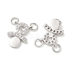Brass Micro Pave Clear Cubic Zirconia Charms KK-P342-10P-2
