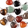 12Pcs 6 Style Natural Gemstone Pendants G-LS0002-10-5