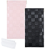 2Pcs 2 Colors PU Imitation Slip-in Leather Glasses Case AJEW-CN0003-26D-1