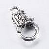Tibetan Style Alloy Lobster Claw Clasps X-TIBE-T002-16AS-NR-2