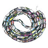 Electroplate Transparent Glass Beads Strands EGLA-N002-14-B-2