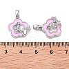 Brass Micro Pave Clear Cubic Zirconia Pendants KK-B102-13P-3