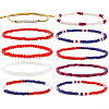 10Pcs Glass Seed Bead & Glass Stretch Bracelets ZB7764-3-1