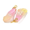 Electroplated Raw Rough Natural Quartz Crystal Big Pendants G-A229-02G-04-2